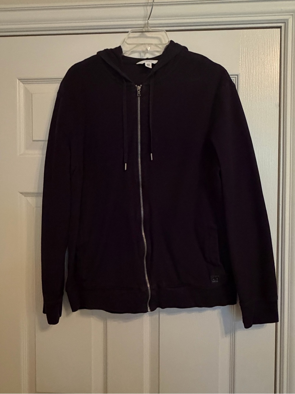 Calvin Klein Men's Black Full-Zip Hooded Sweater